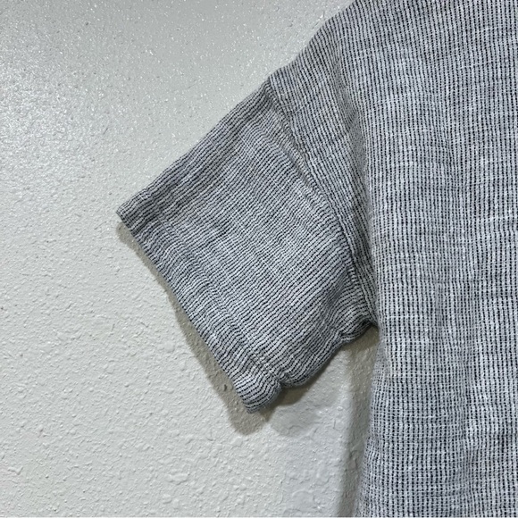 Madewell Casual Blouse White and Black Short Sleeve Top Pocket Detail Size Small - Picture 6 of 6